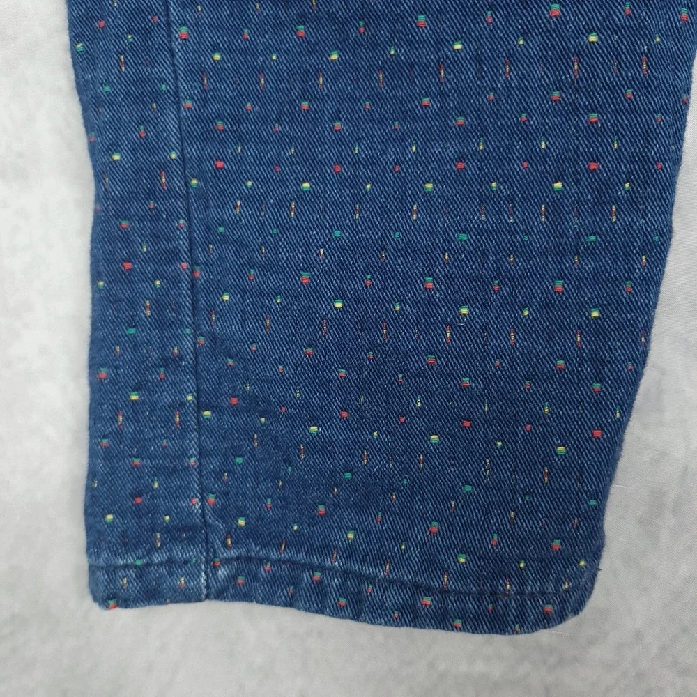 Vintage OshKosh B'Gosh Overalls Boys 6 Blue Red Space Patch Denim Pants 90s USA